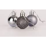 Grey Christmas Tree Ornaments Shatchi 12Pcs, Dark 30mm Baubles Decorations Christmas Tree Ornament