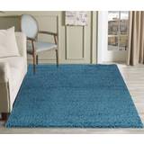 Turquoise Carpets Serdim Rugs Plain Room Fluffy Shaggy Turquoise