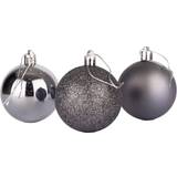 Grey Christmas Tree Ornaments Shatchi 10cm/3Pcs Baubles Shatterproof Christmas Tree Ornament