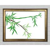 17 Stories Bamboo Branches Gold Framed Art 21x29.7cm