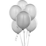 Latex Balloons Shatchi SILVER, 10 12Inch Plain Balloons Helium Latex Decorative Party Balloons