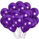 Latex Balloons Shatchi Latex Balloons Metallic Purple 12 Inches for all occasions 50pcs One Size