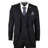 Men's Piece Black Pinstripe Retro Suit