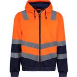Orange Work Jackets Regatta Hi-Vis Pro Full-Zip Hoodie