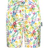Moschino Trousers & Shorts Moschino Multicolour Pin Design White Shorts