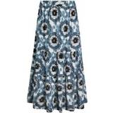 Skirts Weird Fish Bathika Organic Cotton Cheesecloth Midi Skirt Pale Blue