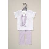 Purple Other Sets Children's Clothing Polka Dot 3-Piece Top, Flared Leggings and Headband Outfit Set Purple 12-18
