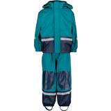 Velcro Rain Sets Children's Clothing Didriksons Boardman Kid's Set Galon - Petrol Green (505101-H07)