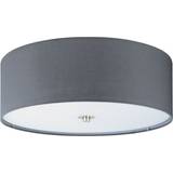 E27 Ceiling Flush Lights Eglo Pasteri Grey Ceiling Flush Light 47.5cm