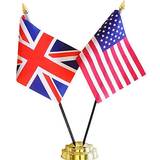 1000 Flags United Kingdom & United States of America Flag Set 15x10cm