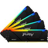 128 GB RAM Memory Kingston FURY Beast RGB 128GB 4x32GB 3200MHz DDR4 Memory Kit