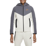 Nike tech fleece hoodie junior Nike Older Kid's Sportswear Tech Fleece Full-Zip Hoodie - Dark Grey/Light Bone/Black/Light British Tan