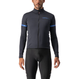 Castelli Sportswear Garment Outerwear Castelli Fondo 2 Cycling Jersey Men - Light Black/Blue Reflex