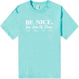 Blue - Women T-shirts Sporty & Rich Be Nice T-shirt - Faded Teal/White
