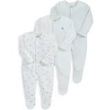 Blue Pyjamases Children's Clothing Mamas & Papas Turtle Sleepsuits 3-pack - Blue (S79FB9IB1)