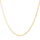 Women Necklaces T H Baker Flat Curb Chain - Gold