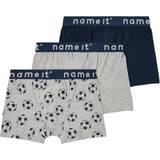 24-36M Boxer Shorts Children's Clothing Name It Football Boxershorts 3-pack - Grey Melange (13208840)