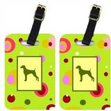 Luggage Tags Pair Of 2 Weimaraner Luggage Tags