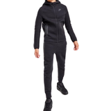 Nike tech fleece full zip hoodie kids black Nike Junior Tech Fleece Full Zip Hoodie - Black