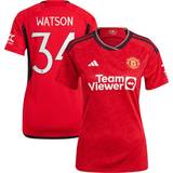 adidas Manchester United Cup Home Shirt 2023-24 Women's with Watson 34 print