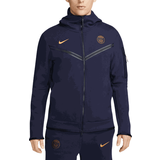 Nike Cotton Outerwear Nike Paris Saint-Germain Tech Fleece Windrunner Jacket Men - Blackened Blue/Gold Suede