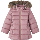 Down jackets - Hood with fur Name It Merethe Puffer Jacket - Wistful Mauve (13218451)