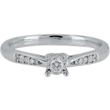 T H Baker Solitaire Ring - White Gold/Diamond