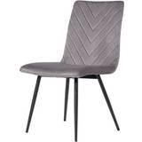 Fabric Chairs Norfolk Retro Grey Kitchen Chair 90cm 2pcs