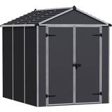 Plastic shed 6x8 Canopia by Palram Rubicon 6x8 Dark Grey Plastic Shed (Building Area 4.2 m²)