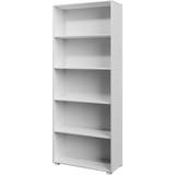 Grey Book Shelves Casaria Vela 5 Tier White Book Shelf 190cm