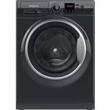 Black - Front Loaded Washing Machines Hotpoint NSWM 743U BS