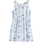 Everyday Dresses - Sleeveless H&M Girl's Patterned Cotton Dress - White/Butterflies