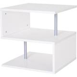 White Small Tables Homcom S Shaped White Small Table 50x50cm