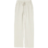 H&M Linen Blend Pull On Trousers - Light Beige