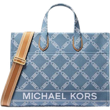 Michael Kors Bags Michael Kors Gigi Large Empire Logo Jacquard Denim Tote Bag - Denim Multi