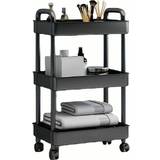 3 Layers Cart Black Trolley Table