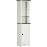 Adjustable Shelves Tall Bathroom Cabinets kleankin (834-544V80WT)