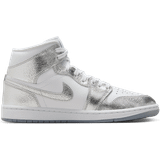 Nike Air Jordan 1 Mid SE W - White/Wolf Grey/Metallic Silver