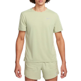 Breathable T-shirts & Tank Tops Nike Men's Miler Short Sleeve Dri-FIT UV Running Top - Sea Glass/Olive Aura/Heather