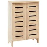 Hallway Furniture & Accessories House and Homestyle Slatted Light Oak Shoe Rack 60x89.5cm