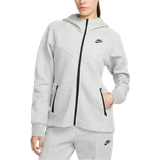 Women Jumpers Nike Women's Sportswear Tech Fleece Windrunner Full-Zip Hoodie - Dark Grey Heather/Black