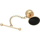 Brooches C W Sellors 9ct Gold Whitby Jet Oval Tie Pin Gold