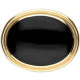 Brooches C W Sellors 9ct Gold Whitby Jet Classic Framed Oval Brooch Gold