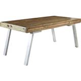 Multicoloured Dining Tables Retro Wood & Metal Medium Dining Table