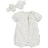1-3M Other Sets Children's Clothing Mamas & Papas Ditsy Romper Headband Outfit Set WHITE 9-12 Months