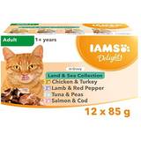 IAMS Cats Pets IAMS Delights Complete Wet Cat Food for Adult 1+ Fish Variety Multipack