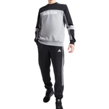 Adidas Tracksuits adidas Junior Colour Block Crew Fleece Tracksuit - Black