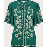 Green - Women Blouses Monsoon Adina Embroidered Blouse Green