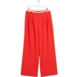 Red - Women Trousers River Island Side Stripe Wide Leg Trousers - Red