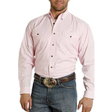 Roper Poplin Long Sleeve Button Down Shirt - Pink